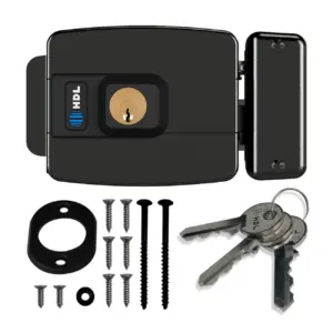 FECHADURA ELETRICA DE SOBREPOR PRETA C90